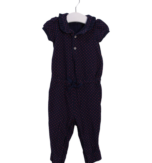 A Navy Short Sleeve Jumpsuits from Ralph Lauren in size 6-12M for girl. (Front View)