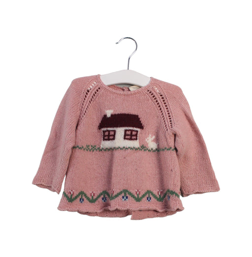 A Pink Knit Sweaters from Nanos in size 12-18M for girl. (Front View)