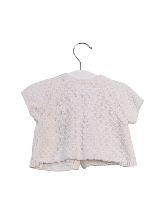 A White Cardigans from The Little White Company in size 0-3M for girl. (Back View)
