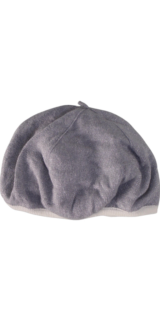 A Grey Winter Hats from Janie & Jack in size 0-3M for girl. (Front View)