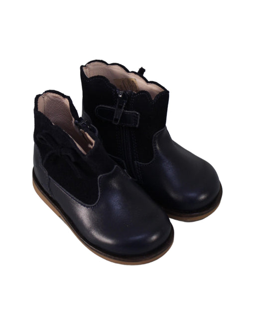 A Navy Casual Boots from Jacadi in size 12-18M for girl. (Front View)