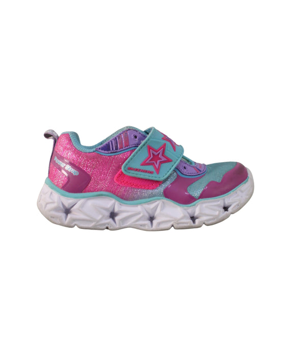 A Pink Sneakers from Skechers in size 3T for girl. (Back View)