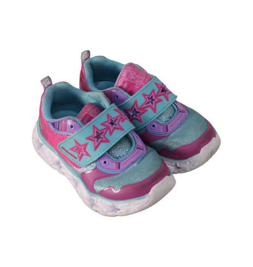 A Pink Sneakers from Skechers in size 3T for girl. (Front View)