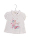 A White Short Sleeve Tops from Petit Bateau in size 6-12M for girl. (Front View)