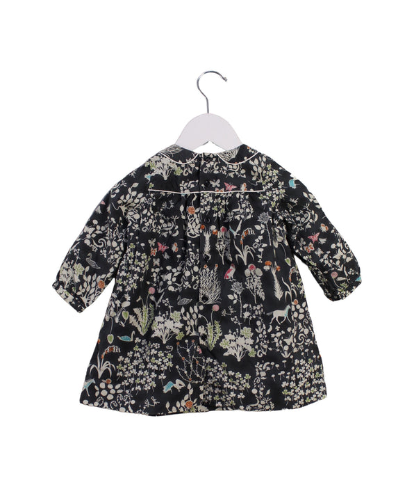 A Grey Long Sleeve Dresses from Bonpoint in size 6-12M for girl. (Back View)