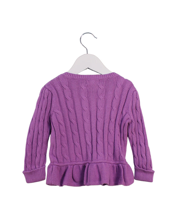 A Purple Cardigans from Ralph Lauren in size 6-12M for girl. (Back View)
