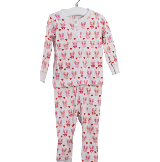 A Pink Pyjama Sets from Roberta Roller Rabbit in size 2T for girl. (Front View)