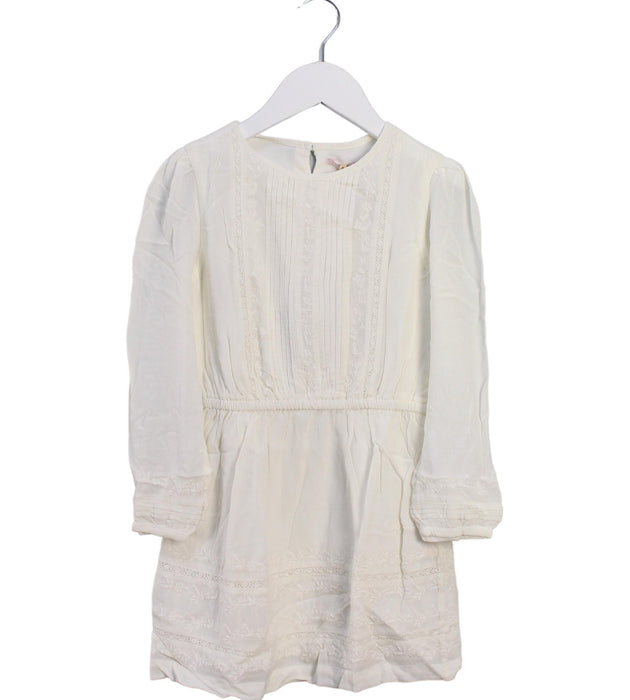 A White Long Sleeve Dresses from Pepe Jeans in size 5T for girl. (Front View)