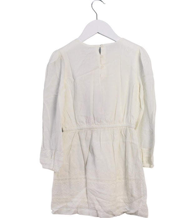 A White Long Sleeve Dresses from Pepe Jeans in size 5T for girl. (Back View)