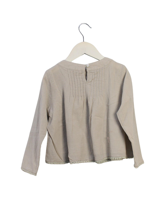 A Beige Long Sleeve Tops from Louise Misha in size 4T for girl. (Back View)