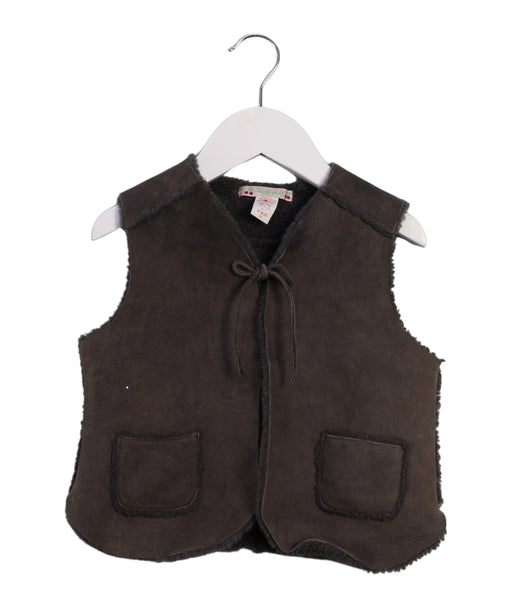 A Brown Outerwear Vests from Bonpoint in size 4T for girl. (Front View)