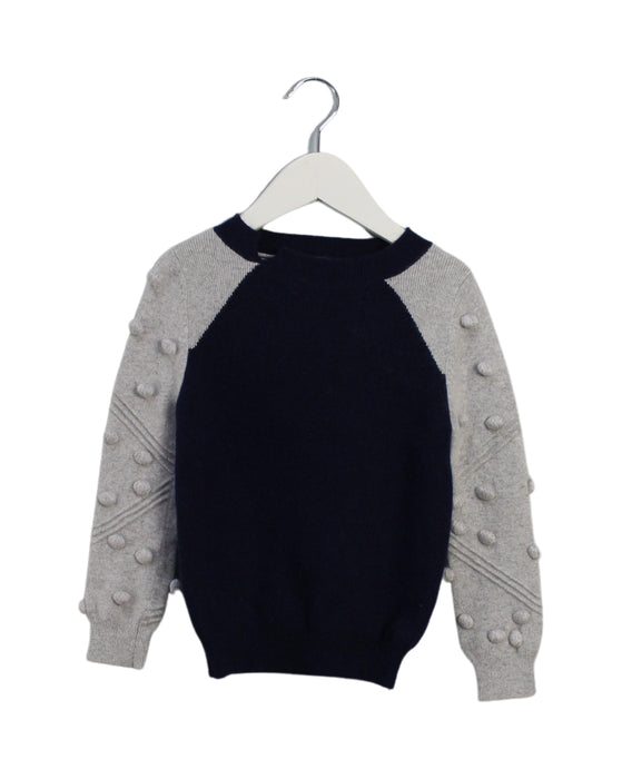 A Navy Knit Sweaters from Nellystella in size 3T for girl. (Front View)