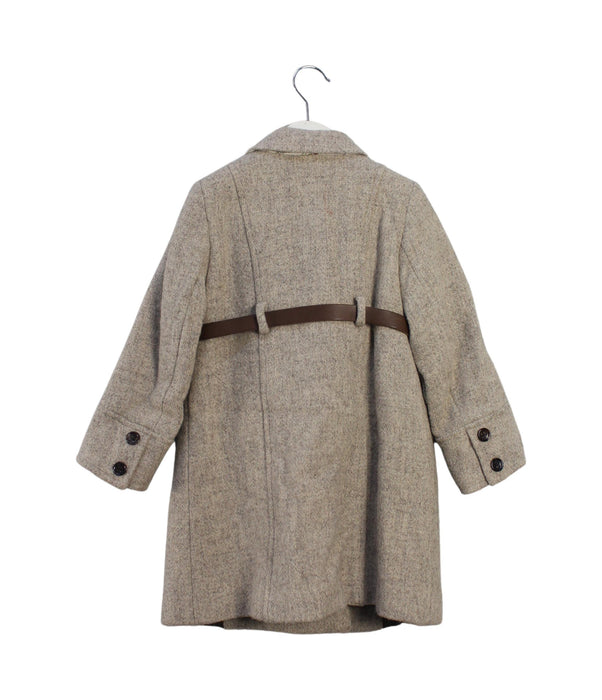 A Grey Coats from Bonpoint in size 6T for girl. (Back View)