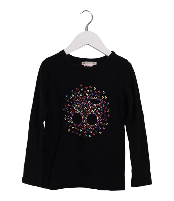 A Black Long Sleeve Tops from Bonpoint in size 6T for girl. (Front View)