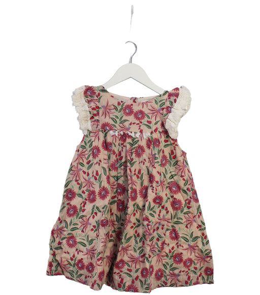 A Pink Sleeveless Dresses from Louise Misha in size 8Y for girl. (Front View)