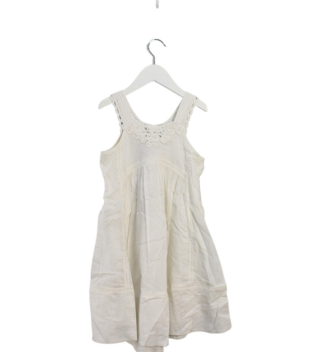 A Ivory Sleeveless Dresses from Stella McCartney in size 5T for girl. (Back View)