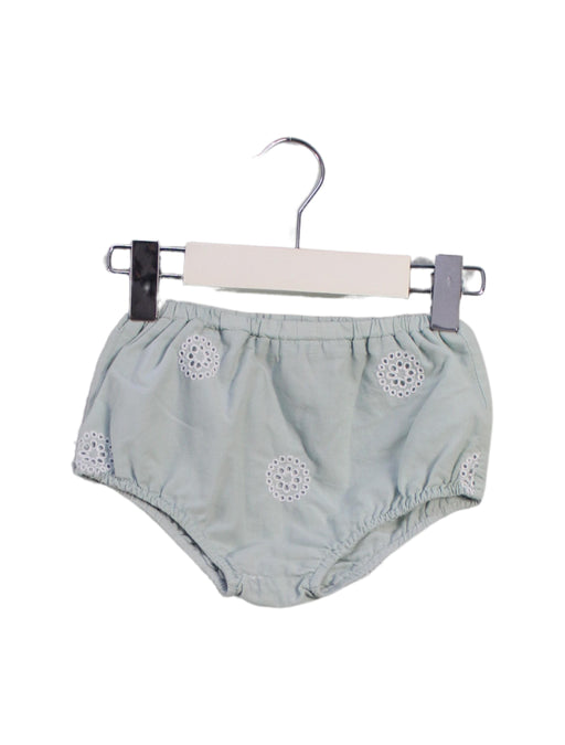 A Green Bloomers from Seed in size 6-12M for girl. (Front View)