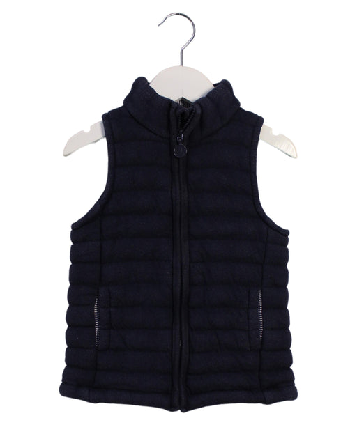 A Navy Outerwear Vests from Petit Bateau in size 4T for boy. (Front View)
