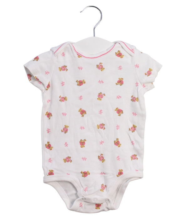 A White Short Sleeve Bodysuits from Ralph Lauren in size 3-6M for girl. (Front View)