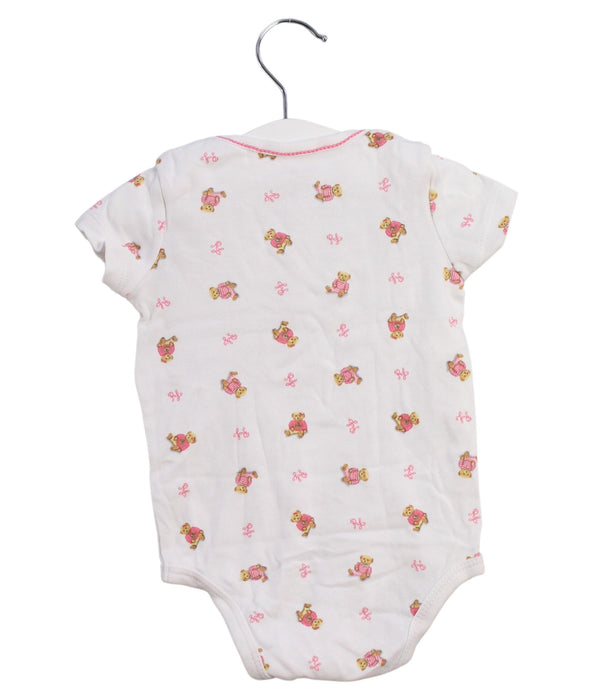 A White Short Sleeve Bodysuits from Ralph Lauren in size 3-6M for girl. (Back View)