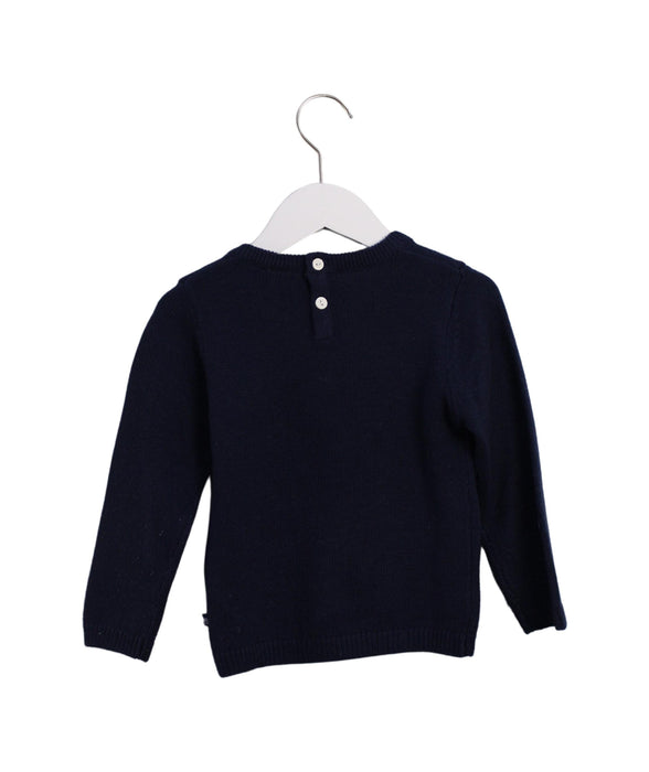 A Navy Knit Sweaters from La Compagnie des Petits in size 4T for girl. (Back View)