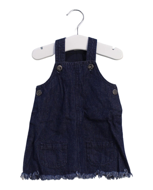 A Blue Overall Dresses from Seed in size 0-3M for girl. (Front View)
