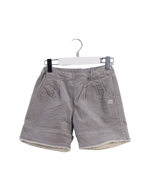 A Grey Shorts from Miki House in size 4T for girl. (Front View)
