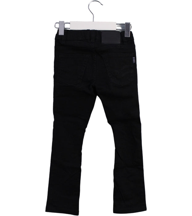 A Black Jeans from Polarn O. Pyret in size 3T for boy. (Back View)