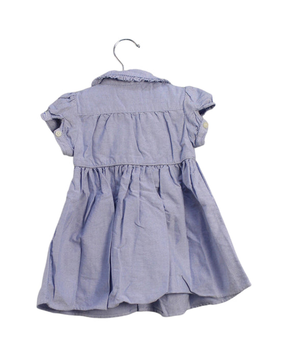 A Blue Short Sleeve Dresses from Ralph Lauren in size 6-12M for girl. (Back View)