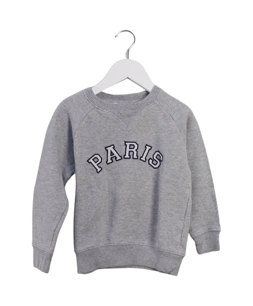 A Grey Crewneck Sweatshirts from Jacadi in size 4T for boy. (Front View)