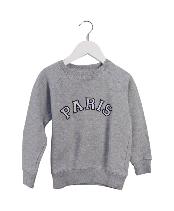 A Grey Crewneck Sweatshirts from Jacadi in size 4T for boy. (Front View)