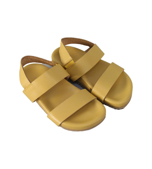 A Yellow Sandals from Tinycottons in size 4T for girl. (Front View)