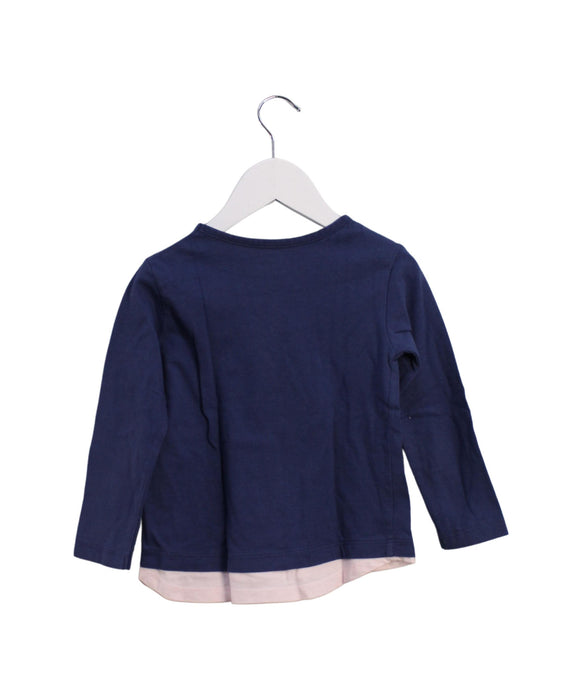 A Blue Long Sleeve Tops from La Compagnie des Petits in size 4T for girl. (Back View)