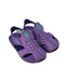 A Purple Sandals from Nike in size 4T for girl. (Front View)