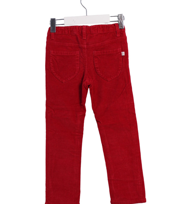 A Red Casual Pants from La Compagnie des Petits in size 4T for girl. (Back View)