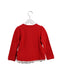 A Red Buttoned Sweatshirts from Miki House in size 4T for girl. (Back View)