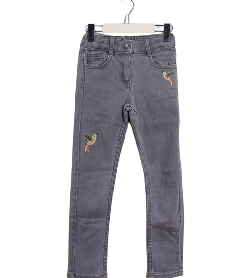A Grey Jeans from La Compagnie des Petits in size 5T for girl. (Front View)