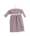 A Purple Long Sleeve Dresses from Laranjinha in size 0-3M for girl. (Back View)