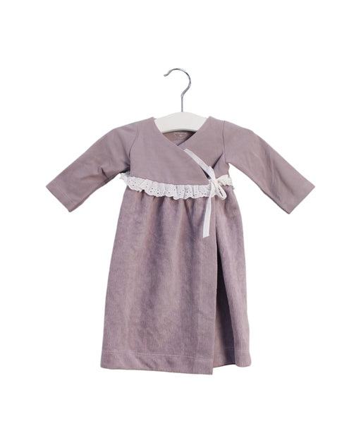 A Purple Long Sleeve Dresses from Laranjinha in size 0-3M for girl. (Front View)