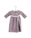 A Purple Long Sleeve Dresses from Laranjinha in size 0-3M for girl. (Front View)