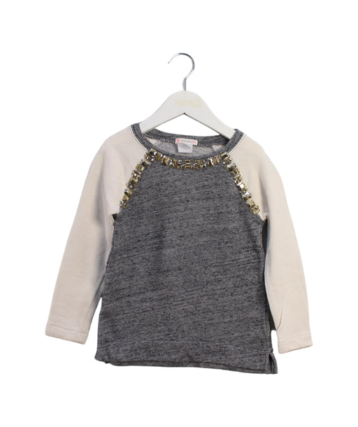 A Grey Knit Sweaters from Crewcuts in size 4T for girl. (Front View)