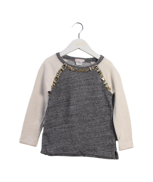 A Grey Knit Sweaters from Crewcuts in size 4T for girl. (Front View)