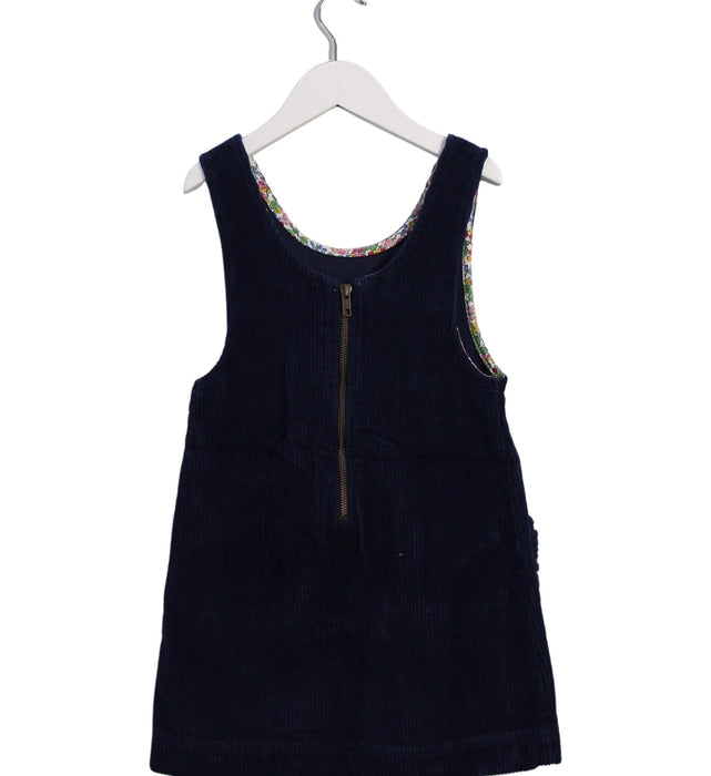 A Navy Sleeveless Dresses from Boden in size 5T for girl. (Back View)