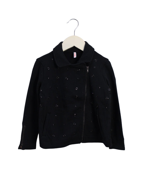 A Black Lightweight Jackets from SUN68 in size 4T for girl. (Front View)