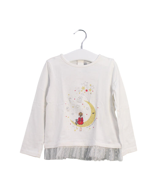 A White Long Sleeve Tops from Sergent Major in size 3T for girl. (Front View)