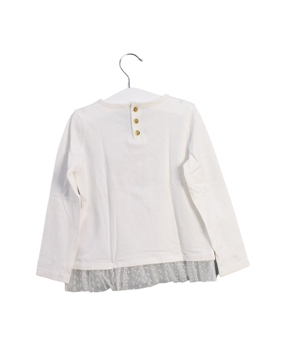 A White Long Sleeve Tops from Sergent Major in size 3T for girl. (Back View)