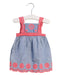 A Blue Sleeveless Dresses from Seed in size 0-3M for girl. (Front View)