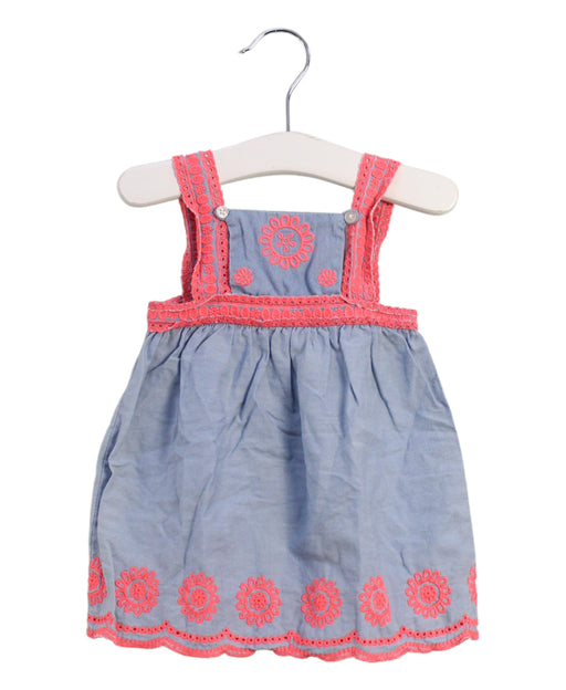 A Blue Sleeveless Dresses from Seed in size 0-3M for girl. (Front View)