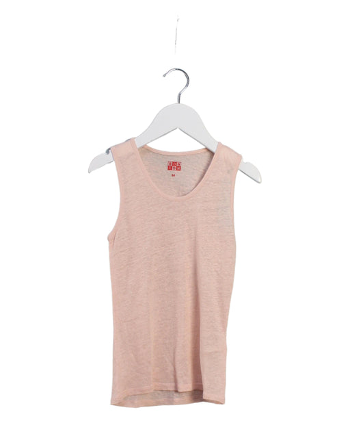 A Pink Sleeveless Tops from Bonton in size 6T for girl. (Front View)