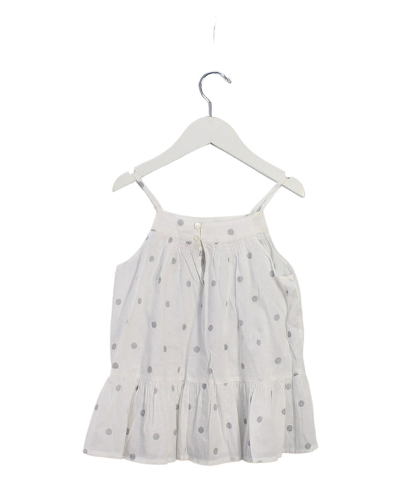 A White Sleeveless Tops from Bonpoint in size 8Y for girl. (Back View)